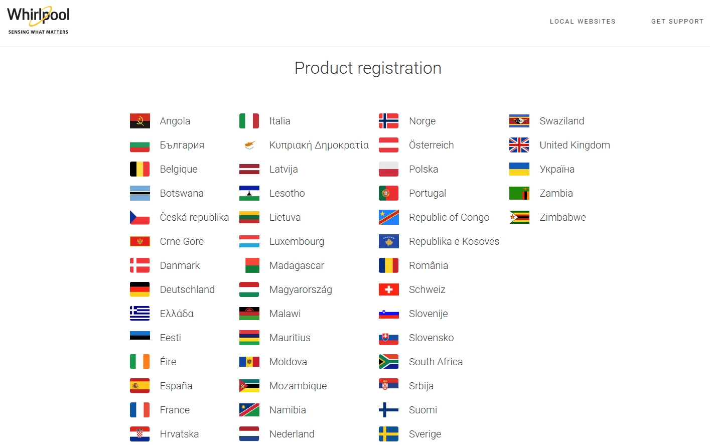 Whirlpool product registration form tested during CRM rollout
